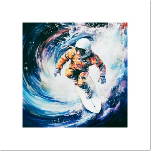 Surfing Astronaut Posters and Art